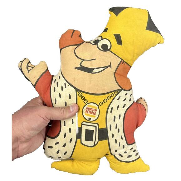 VTG Burger King Plush Stuffed Doll Pillow 1973 Corporations 70s Crown Your Way - Picture 1 of 1